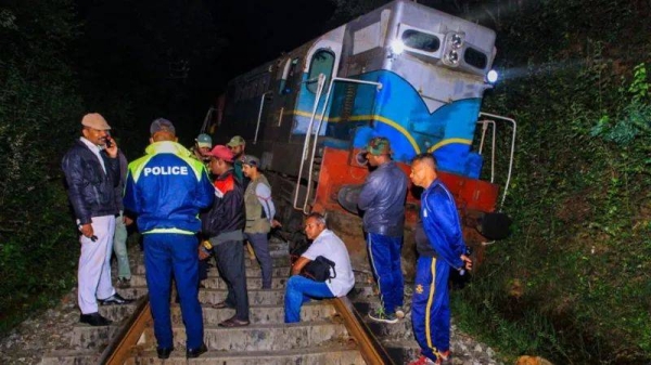 It is not uncommon for trains to run into herds of elephants in Sri Lanka