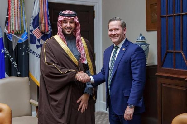 Saudi Minister of Defense Prince Khalid bin Salman met with US Secretary of State Marco Rubio.