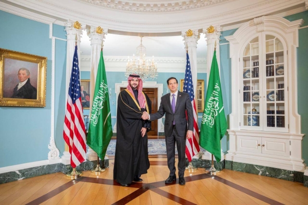 Saudi Minister of Defense Prince Khalid bin Salman met with US Secretary of State Marco Rubio.