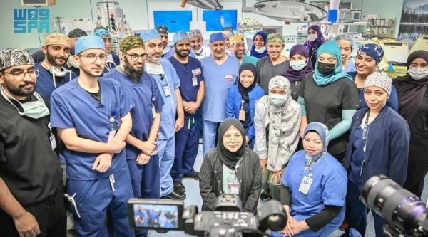 The 26-member Saudi medical and surgical team, led by King Salman Humanitarian Aid and Relief Centre (KSrelief) Supervisor General Dr. Abdullah Al-Rabeeah, took six hours to complete the complex surgery that was carried out in five phases.  