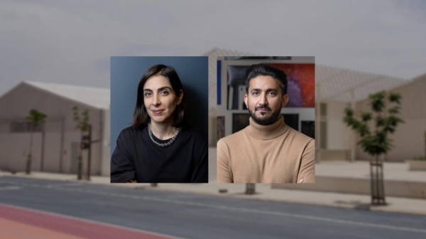 Nora Razian and Sabih Ahmed, Artistic Directors of the 2026 Diriyah Contemporary Art Biennale. Photos by Daniella Bapista (L) and Jalal Abuthina (R). (Courtesy of the Diriyah Biennale Foundation)