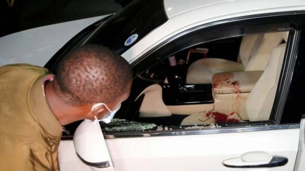 The attack happened near a busy roundabout often manned by traffic officers