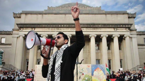 Mohsen Mahdawi, who participated in protests against Israel's war on Gaza, was detained in mid-April