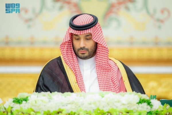 Crown Prince and Prime Minister Mohammed bin Salman chairs the Cabinet session in Riyadh on Monday.