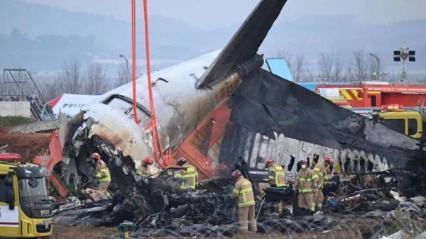 The Jeju Air plane belly-landed at Muan International Airport without its landing gear deployed on 29 December