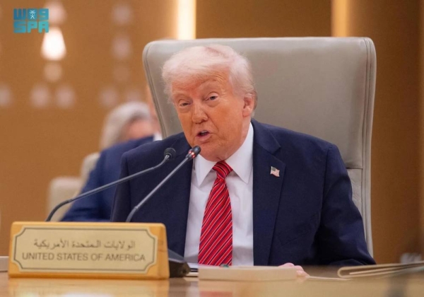 United States President Donald Trump addressing the US-Gulf Summit in Riyadh on Wednesday.
