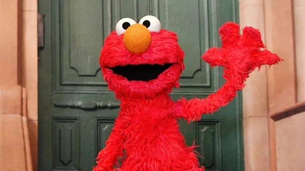 A view of a photo booth with Sesame Street character Elmo, during a 'Mindful Families' event presented by Headspace in partnership with Sesame Street and Unicorn Productions on September 06, 2023 in New York City
