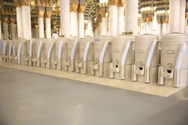 Over 3,300 tons of Zamzam water consumed at Prophet’s Mosque in just 15 days