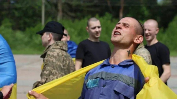 President Volodymyr Zelensky shared images of soldiers celebrating as they returned to Ukraine