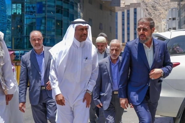 Deputy Minister of Hajj and Umrah Dr. Abdulfattah Mashat during his inspection tour of the accommodations of Iranian pilgrims in Makkah on Monday.

