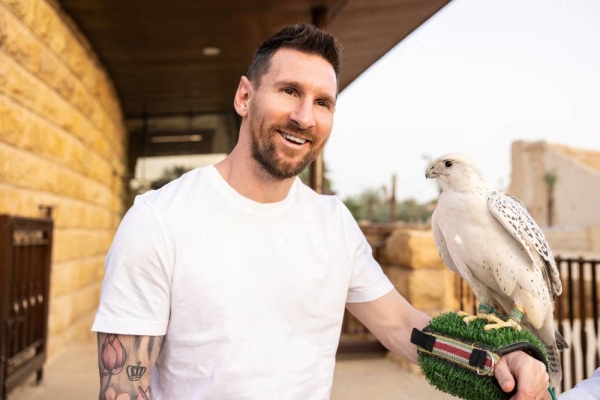 Lionel Messi during a visit to Saudi Arabia.