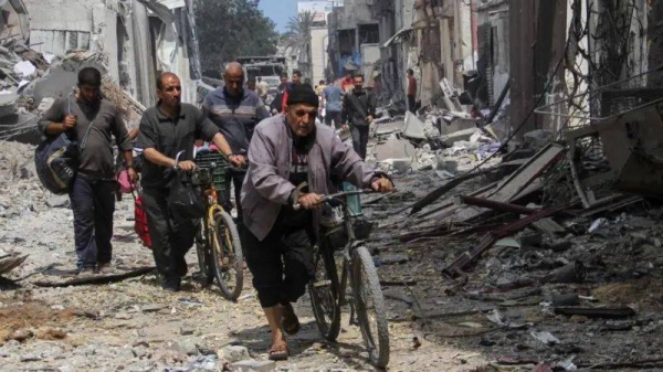 Zeitoun has been repeatedly hit by Israeli strikes during the war (file photo)