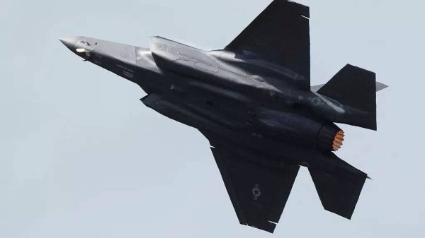 An F35 Lockheed Martin flies at the Paris Air Show, Tuesday, June 17, 2025 in Le Bourget, north of Paris