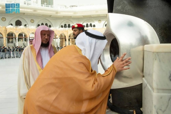 On behalf of Custodian of the Two Holy Mosques King Salman, Deputy Emir of Makkah Prince Saud bin Mishaal led the annual ceremonial washing of the Holy Kaaba on Thursday morning.

