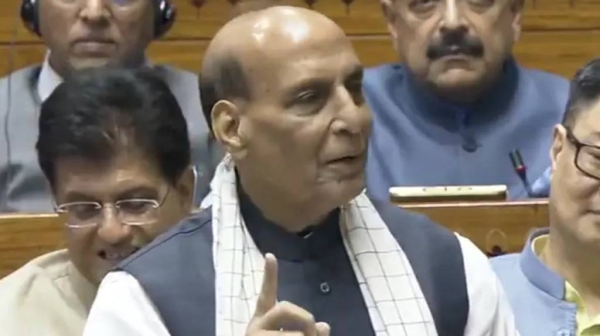 Defence Minister Rajnath Singh made the comments while addressing the Indian parliament