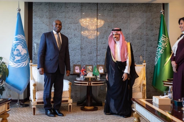 Foreign Minister Prince Faisal bin Farhan received UK Foreign Secretary David Lammy at the Kingdom’s permanent mission to the United Nations in New York.