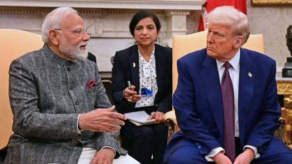 Donald Trump met Indian PM Narendra Modi in the Oval Office in February