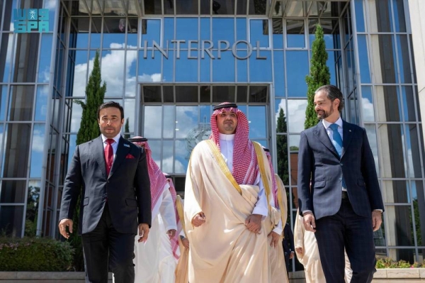 Saudi interior minister visits Interpol HQ, reaffirms Kingdom’s support for global security cooperation