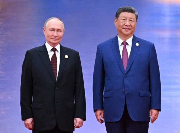 Russian President Vladimir Putin and Chinese leader Xi Jinping at a welcoming ceremony of the Shanghai Cooperation Organization (SCO) Summit in Tianjin, China on August 31, 2025