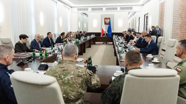 Prime Minister Donald Tusk convened an emergency cabinet meeting at the Chancellery in Warsaw on Wednesday
