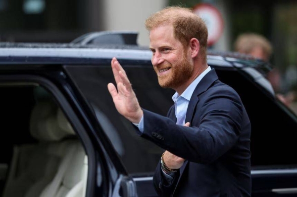 Prince Harry, pictured at the Centre for Blast Injury Studies at Imperial College in London on Wednesday, returned to Britain for a four-day trip this week