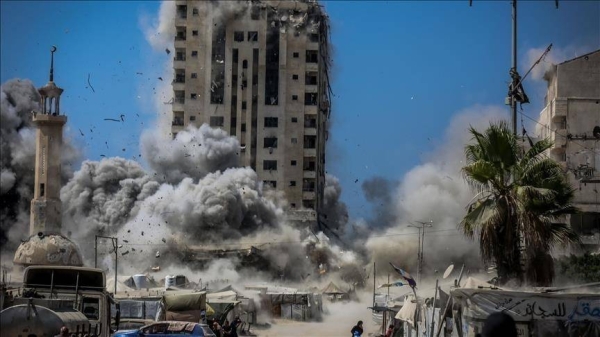 Israeli strikes level Gaza City’s Al-Kawthar tower as offensive intensifies
