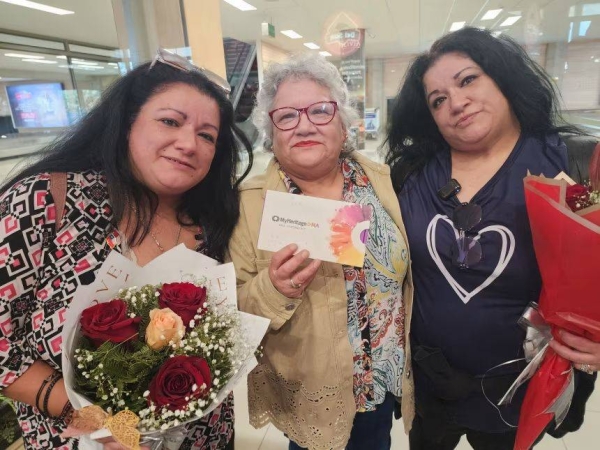 María Verónica Soto reunited with her daughters, Maria Beatrice and Adelia Rose Mereu Chessa, in Chile, 45 years after the twins were stolen as babies and placed for adoption with a foreign family