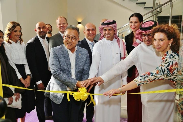 Song Hoi See, Founder and Chief Executive Officer, PPG (third to right). From left to right –Mira Hmoud, Director of Strategy and Business Development, PPG; Okan Kufeci, Senior Vice President, Europe, Middle East and Africa, PPG; Lorcan Tyrell, Vice President - Commercial, JEDCO; Bora Isbulan, Deputy Chief Executive Officer, PPG; Abdulaziz Al-Asaker, Chief Commercial Officer, Riyadh Airports Company; and Angelika Foetsch, Senior Manager – Lounge and Ground Experience, Riyadh Air.