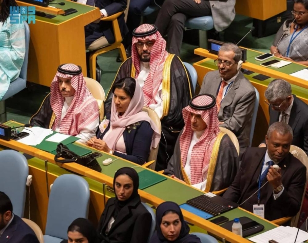 Minister of Foreign Affairs Prince Faisal bin Farhan led the Saudi delegation attending the opening of the high-level week of the 80th session of the United Nations General Assembly in New York on Tuesday.
