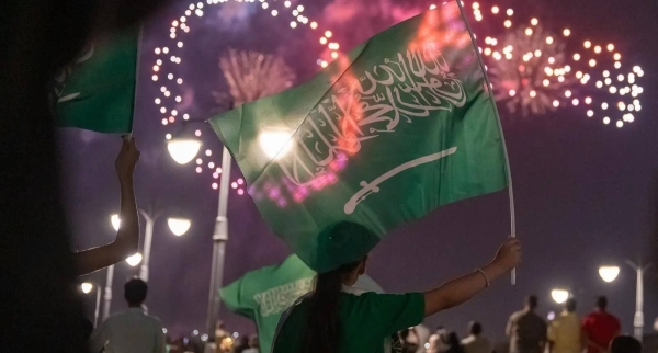 Across Saudi Arabia, cities witnessed massive public participation in a wide array of events, including air, sea, and land displays, spectacular fireworks, as well as artistic performances and musical evenings to mark the National Day celebrations.
