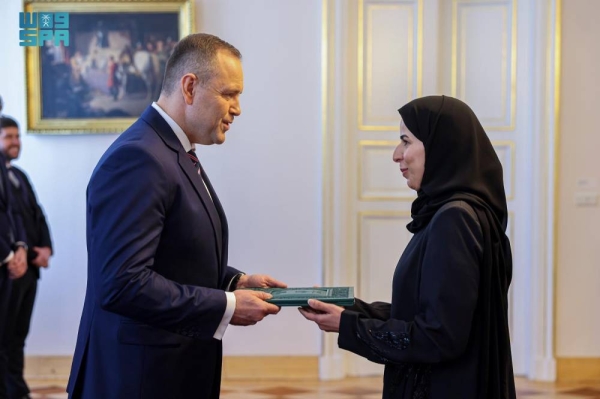 Saudi Ambassador to Poland, Inas Al-Shahwan, presented her credentials on Friday to Polish President Karol Nawrocki.