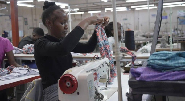 Joan Wambui's family relies on the money she earns from working at Shona EPZ