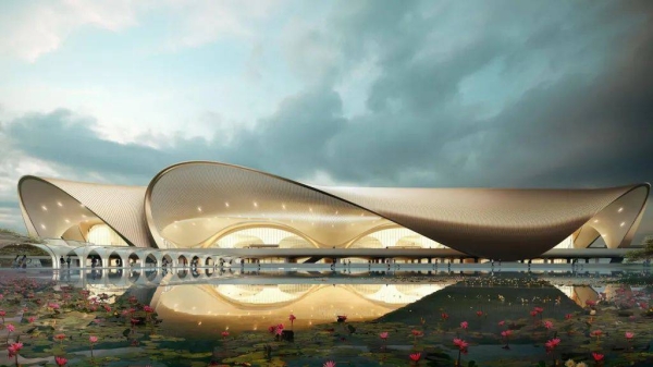 The airport is spread across over 1,100 hectares and will eventually have four terminals carrying 90 million passengers every year