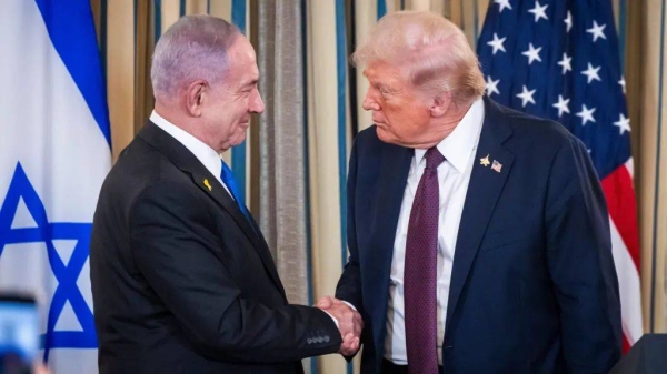 The peace plan, agreed by Trump and Israeli Prime Minister Benjamin Netanyahu, proposes an immediate end to fighting in Gaza